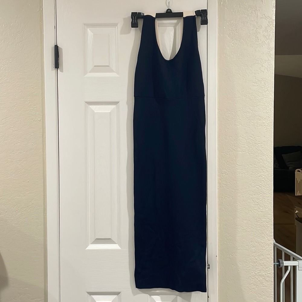 Zara knit navy bodycon dress size S